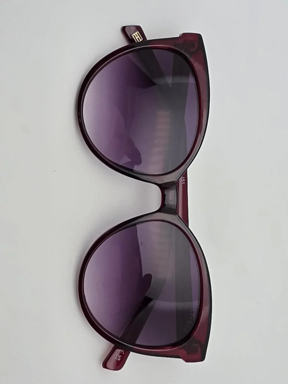 Tommy Hilfiger Lyla WP OL574 Red Frame Smoke Gradient Lens Cat Eye Sunglasses